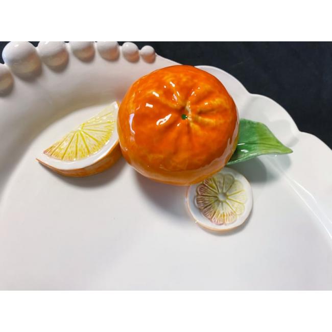 Grote ovale platte schaal Sinaasappel